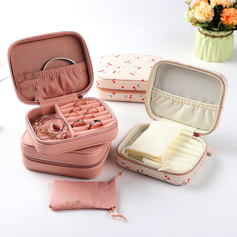 Compact Leather Jewelry Storage Case