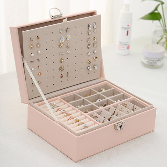 Simple Double Lock Jewelry Box Princess