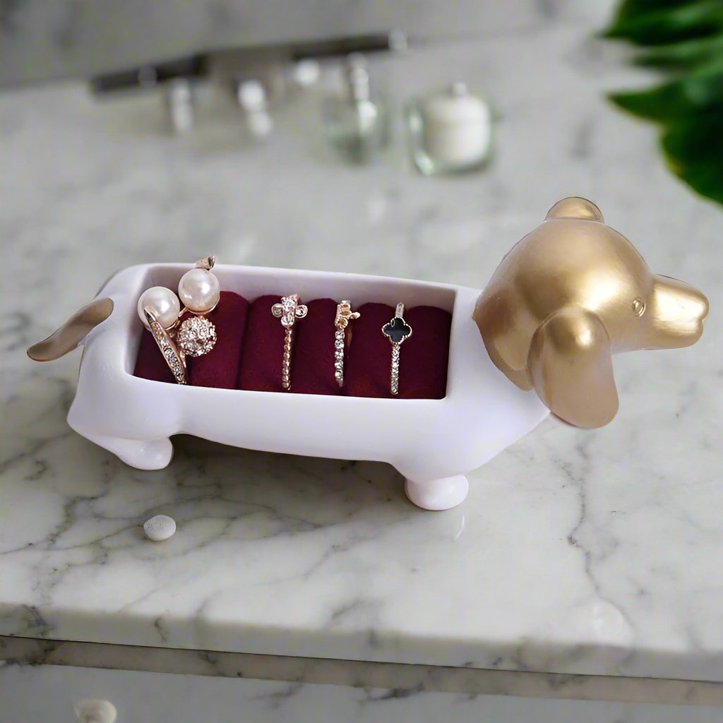 Dachshund Ring Holder Jewelry Box