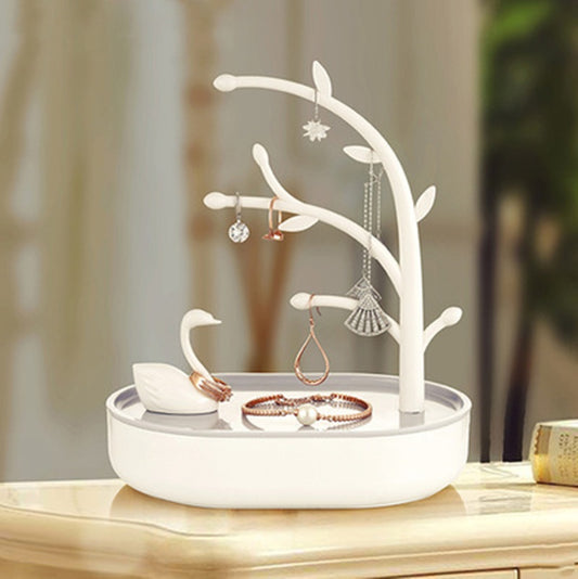 Swan Home Jewelry Display Organizer