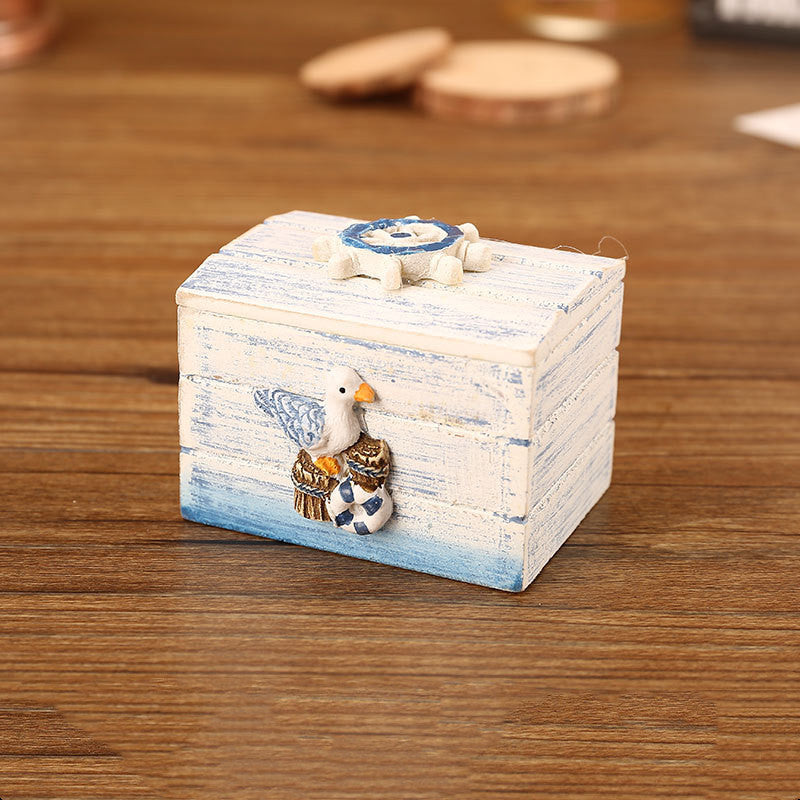 Mediterranean Small Wooden Jewelry Box