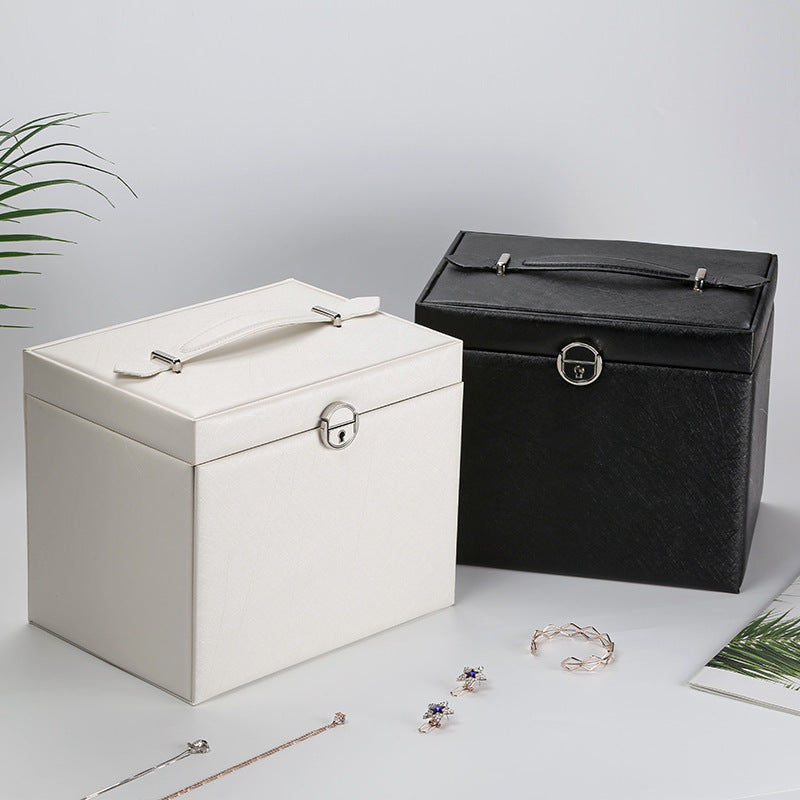 Five-Layer Leather Jewelry & Cosmetic Storage Box