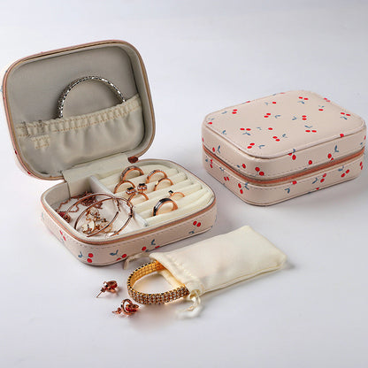 Compact Leather Jewelry Storage Case