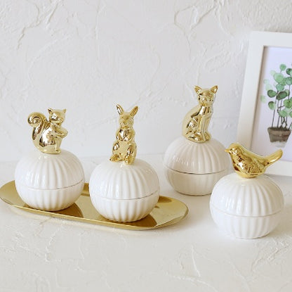 Animal Figurine Jewelry Decor Box