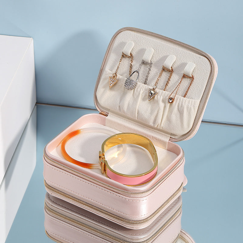 Round Mini Portable Jewelry Box