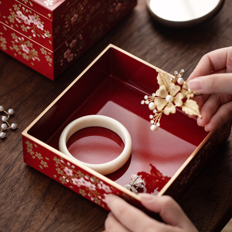 Japanese-Style Multi-Layer Resin Jewelry Box