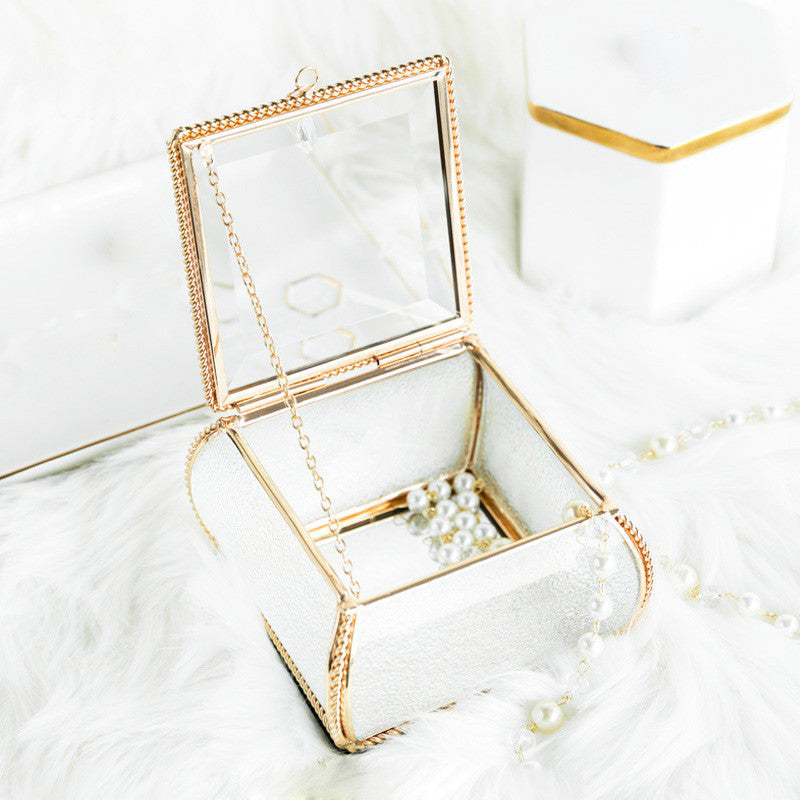 European Glass Crystal Jewelry Box