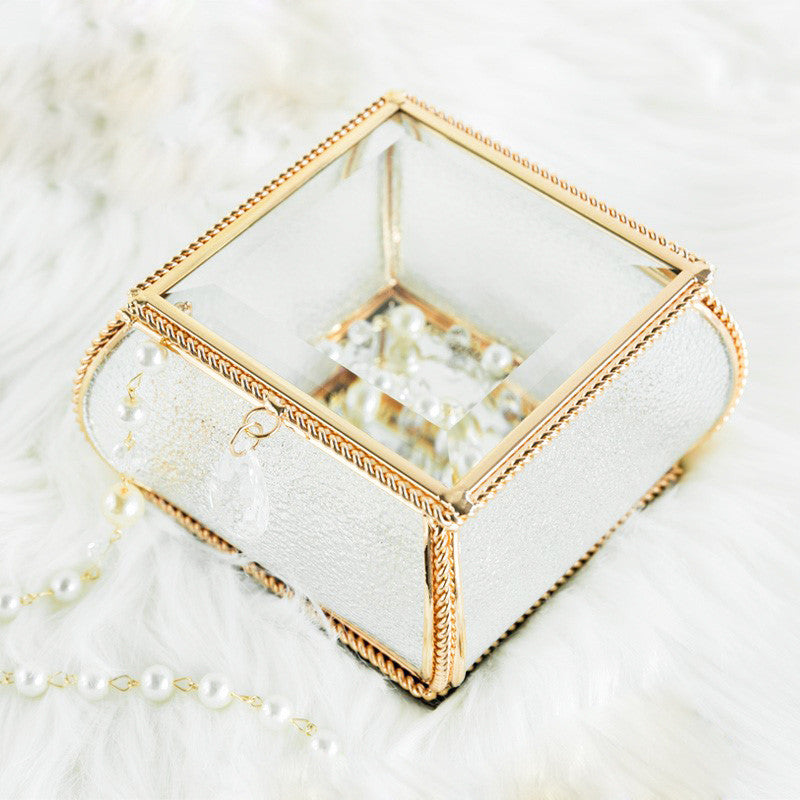 European Glass Crystal Jewelry Box