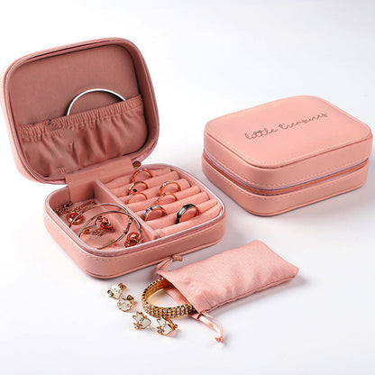 Compact Leather Jewelry Storage Case