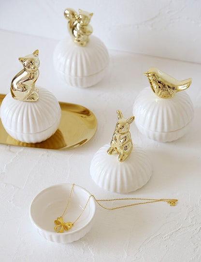 Animal Figurine Jewelry Decor Box