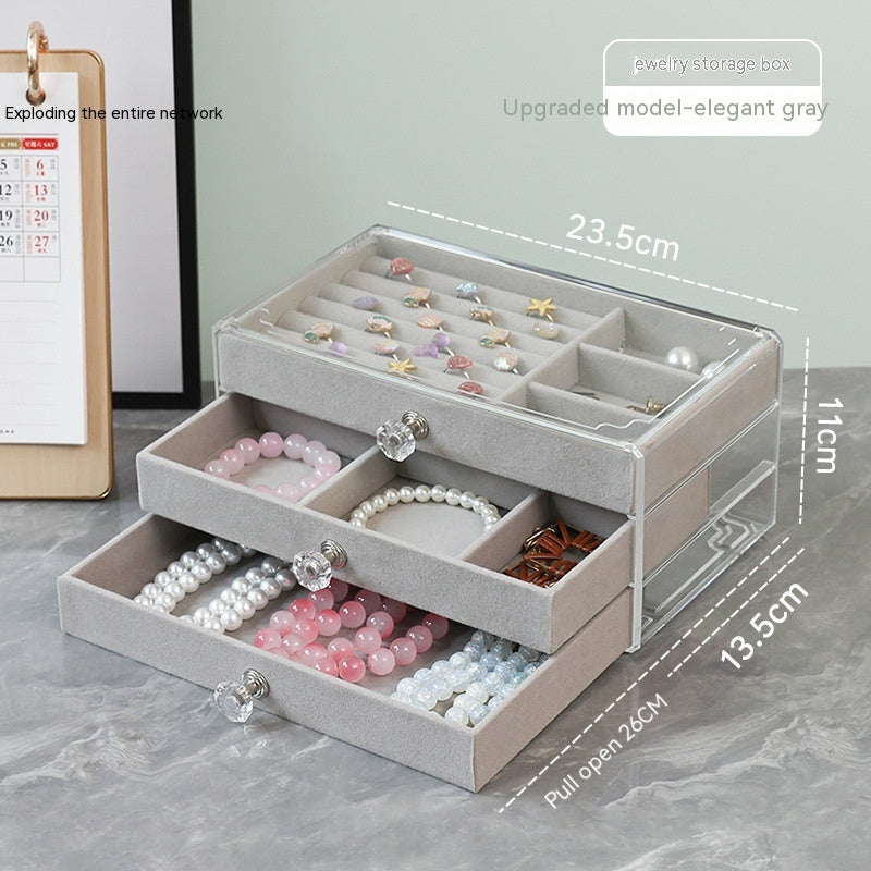 Large Capacity Flannel Jewelry Organizer